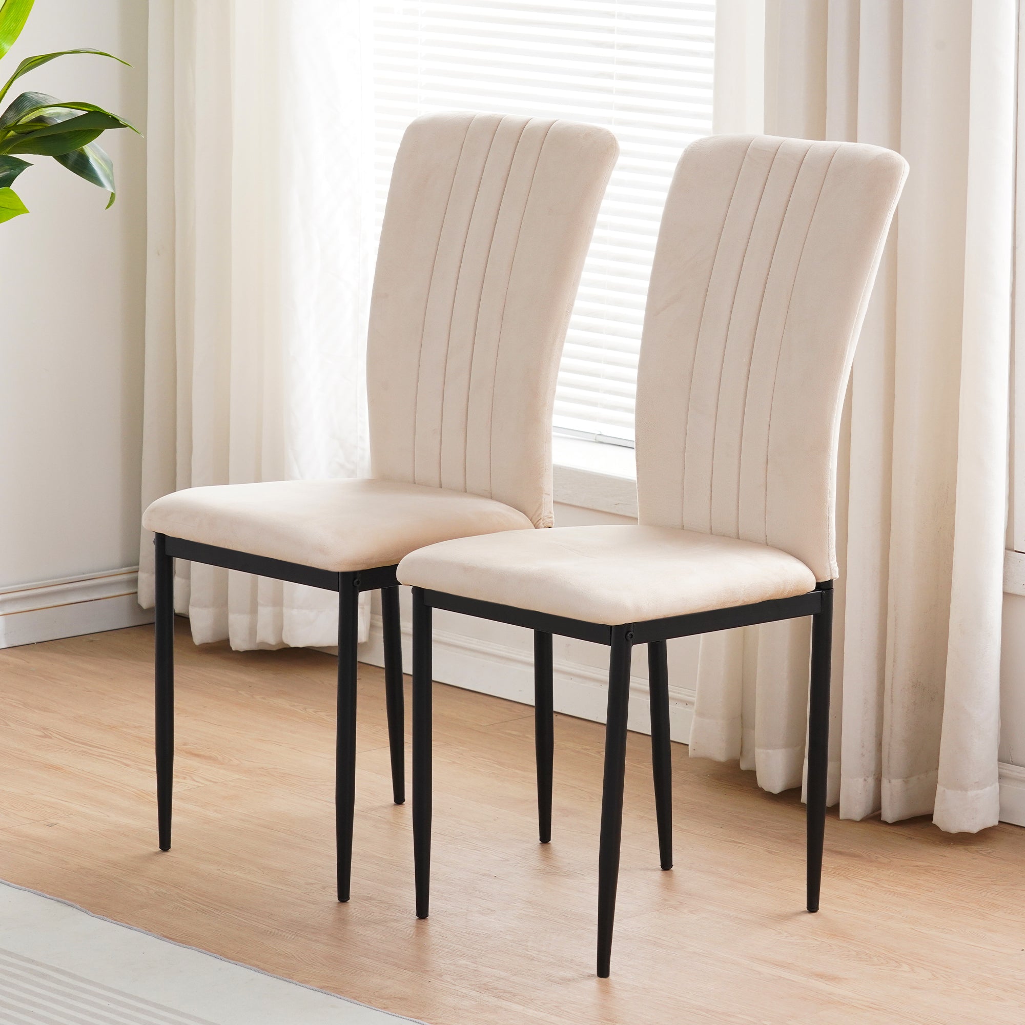Dining Chairs Set of 4 Modern Velvet Upholstered Chairs