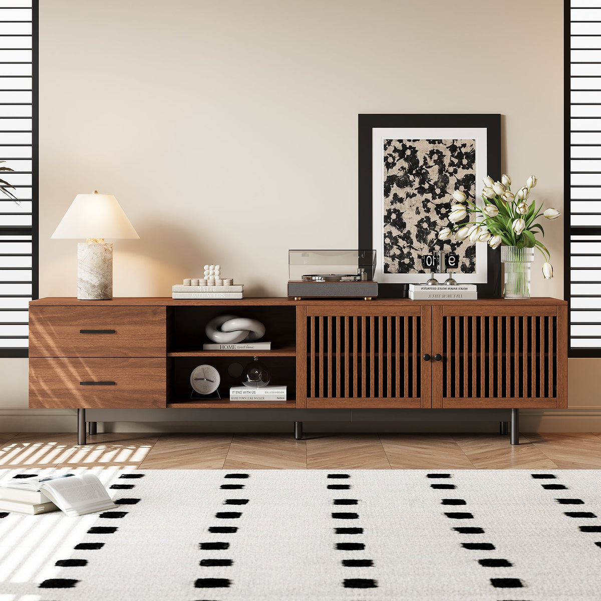 78 Inch Modern TV Stand for TVs up to 85"