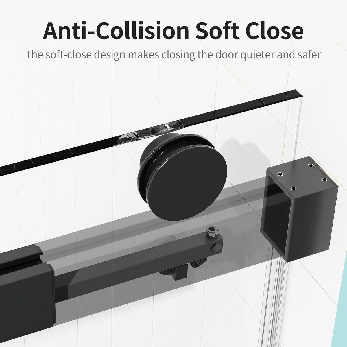 56-60" W * 76" H Frameless Single Sliding Shower Doors