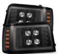 AlphaRex 92-96 Ford F-Series/Bronco NOVA-Series LED Proj Headlight Alpha-Bk w/Actv Light SS & SBDRL 880269 *Discontinued