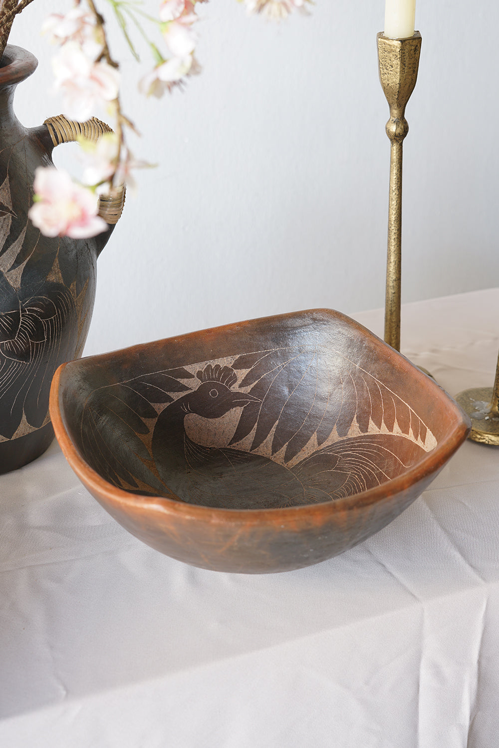 Artisanal Terracotta Decorative Bowl