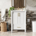 24" Modern Bathroom Vanity with Ornate Motif Design