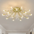 15-Light Chandelier Crystal Ceiling Lamp