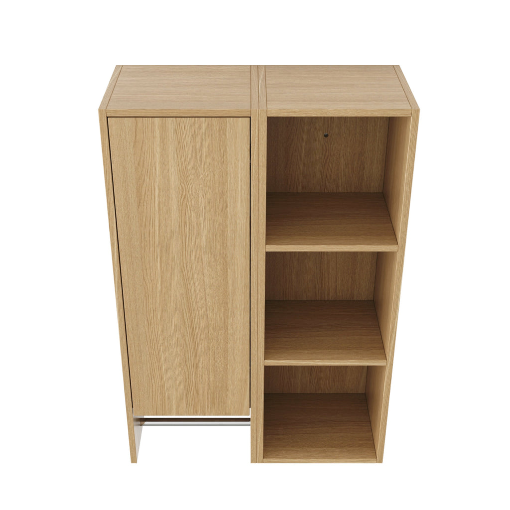 24 Inch Wall-Mounted Side Cabinet and Storage Shelves