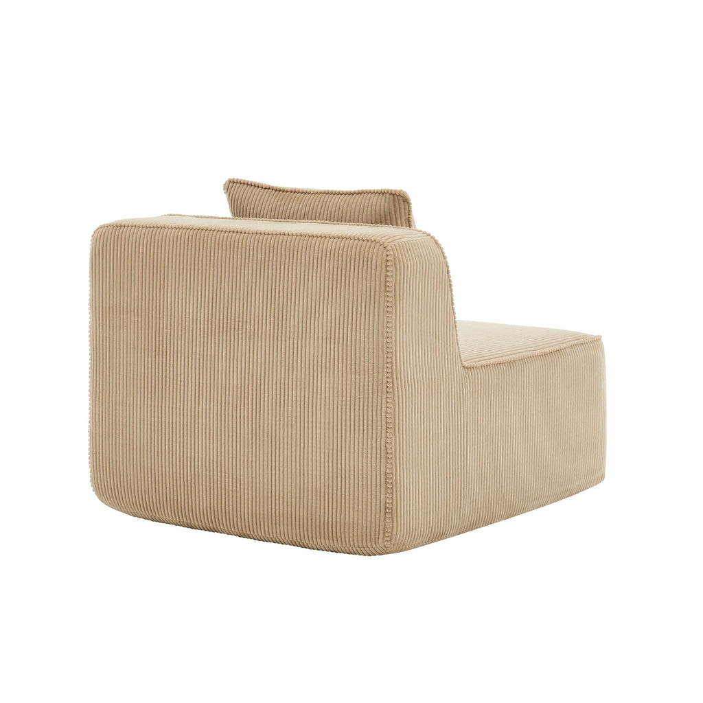 Armless Sofa W/Pillow Corduroy - Camel