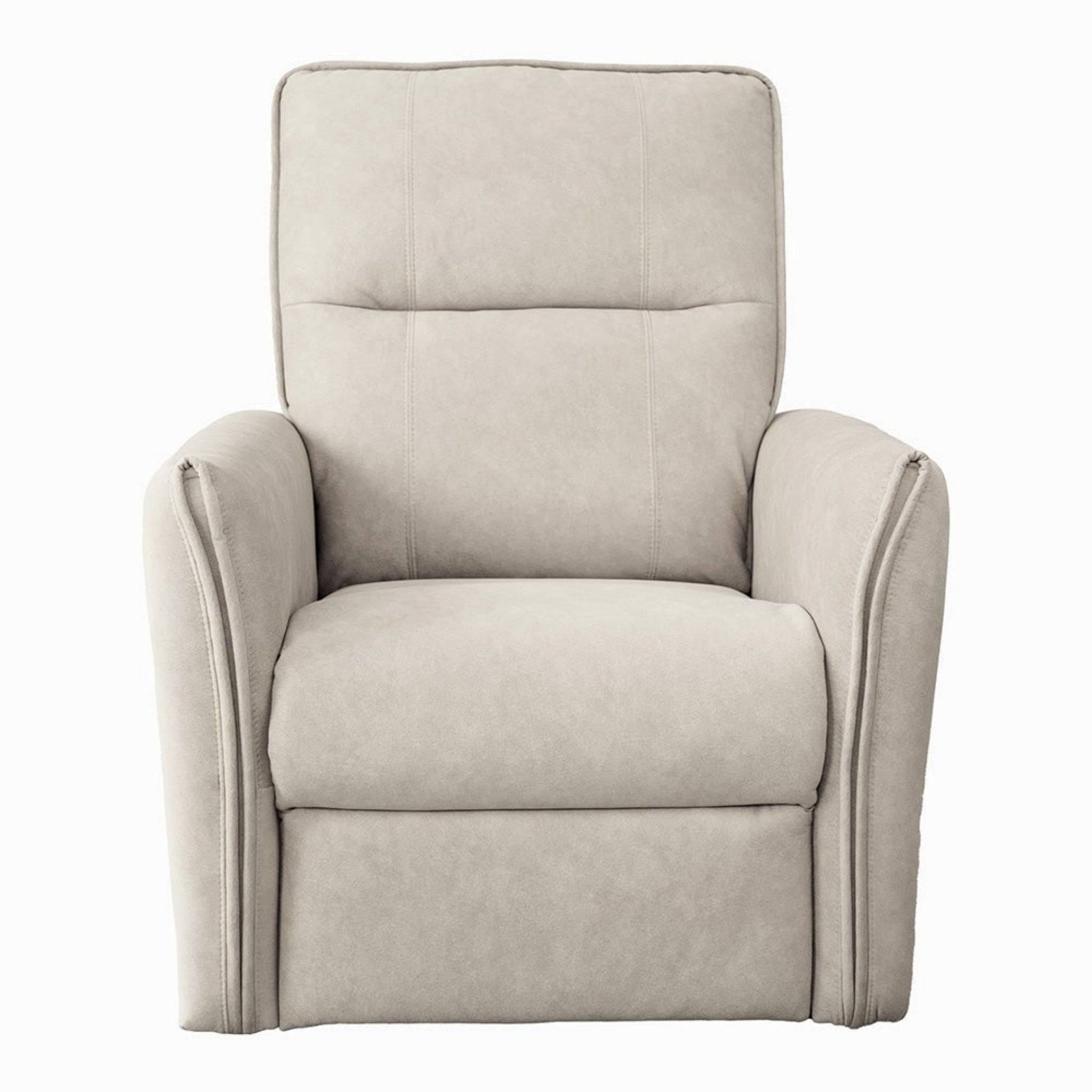 New Design Asheville Cream Suede Recliner Chair