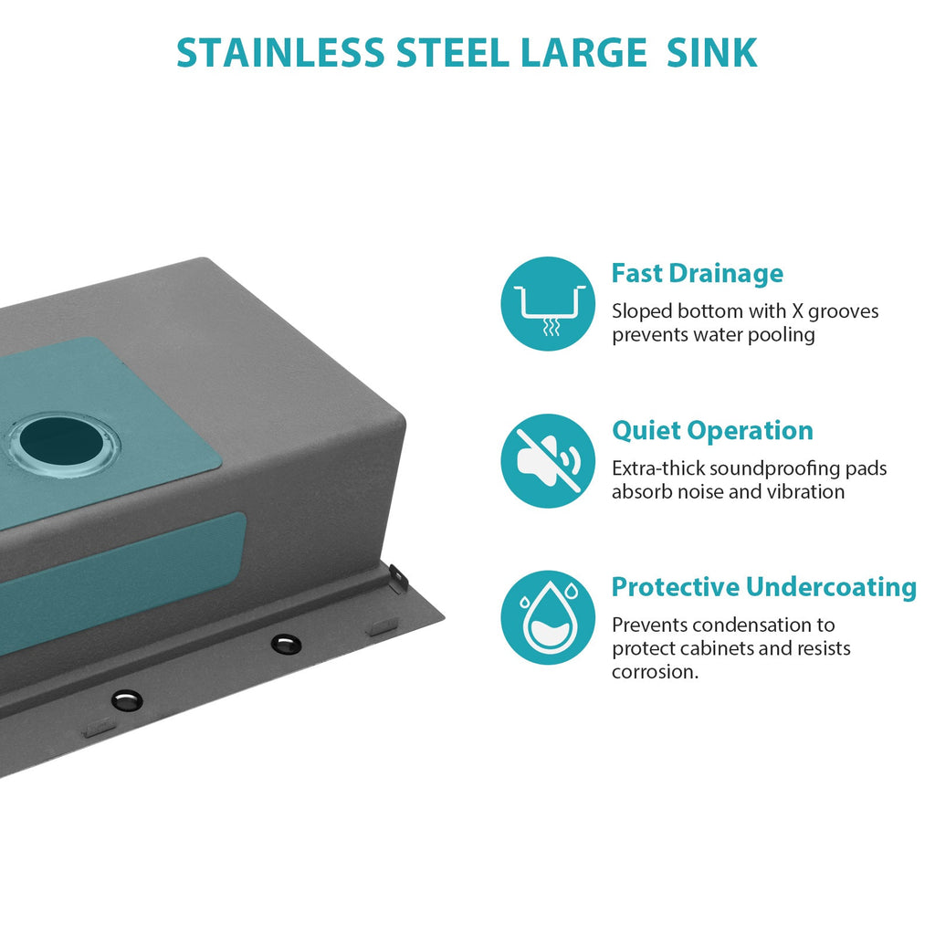 33" Drop-in Workstation Gunmetal Kitchen Sink