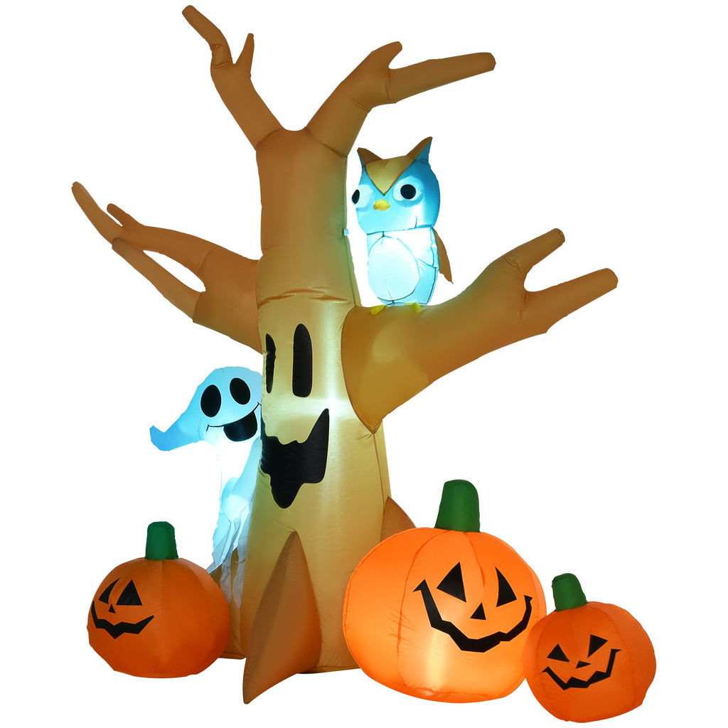 HOMCOM 7.5' Tall Lighted Halloween Inflatable Decorations