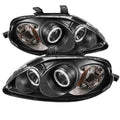 Spyder Honda Civic 99-00 Projector Headlights CCFL Halo Black High H1 Low H1 PRO-YD-HC99-CCFL-BK 5029850