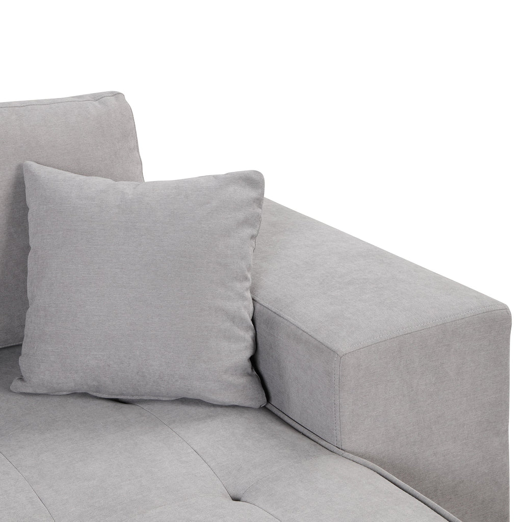 104.5" Pull Out Sleeper Sofa Reversible L-Shape Sectional Couch