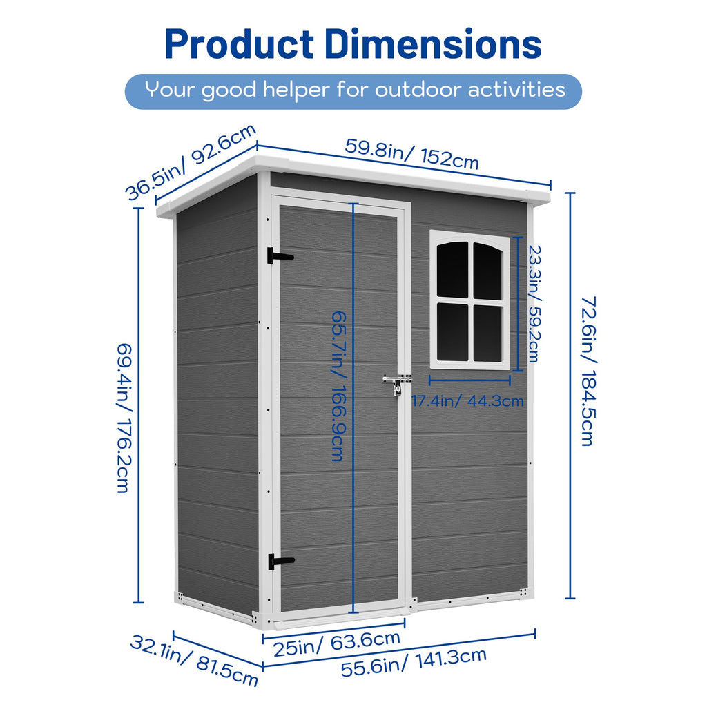 5x3ft Premium Shed