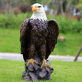 Large Standing Bald Eagle Garden Statue