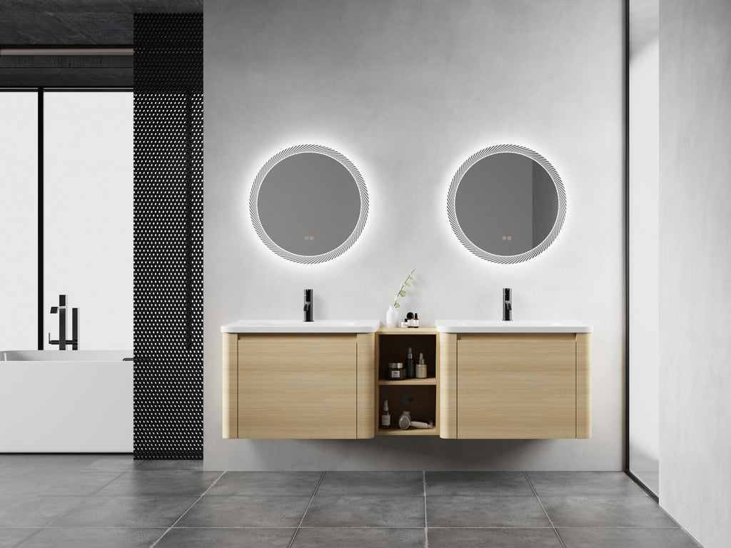 68" Wall-Mounted Bathroom Vanity
