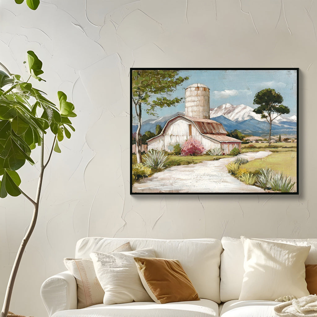 Framed Rustic Farmhouse Canvas Wall Art