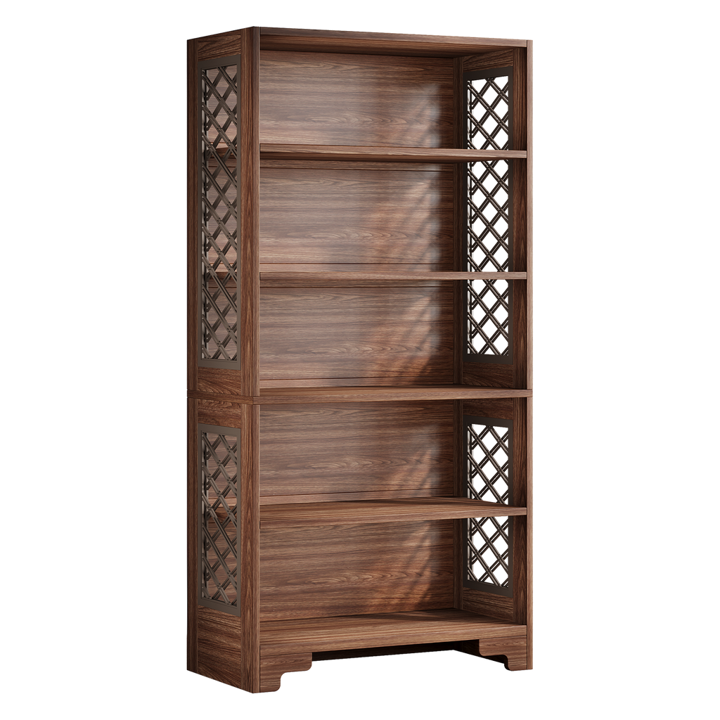 70.8" 6-Tier Vintage Bookcase