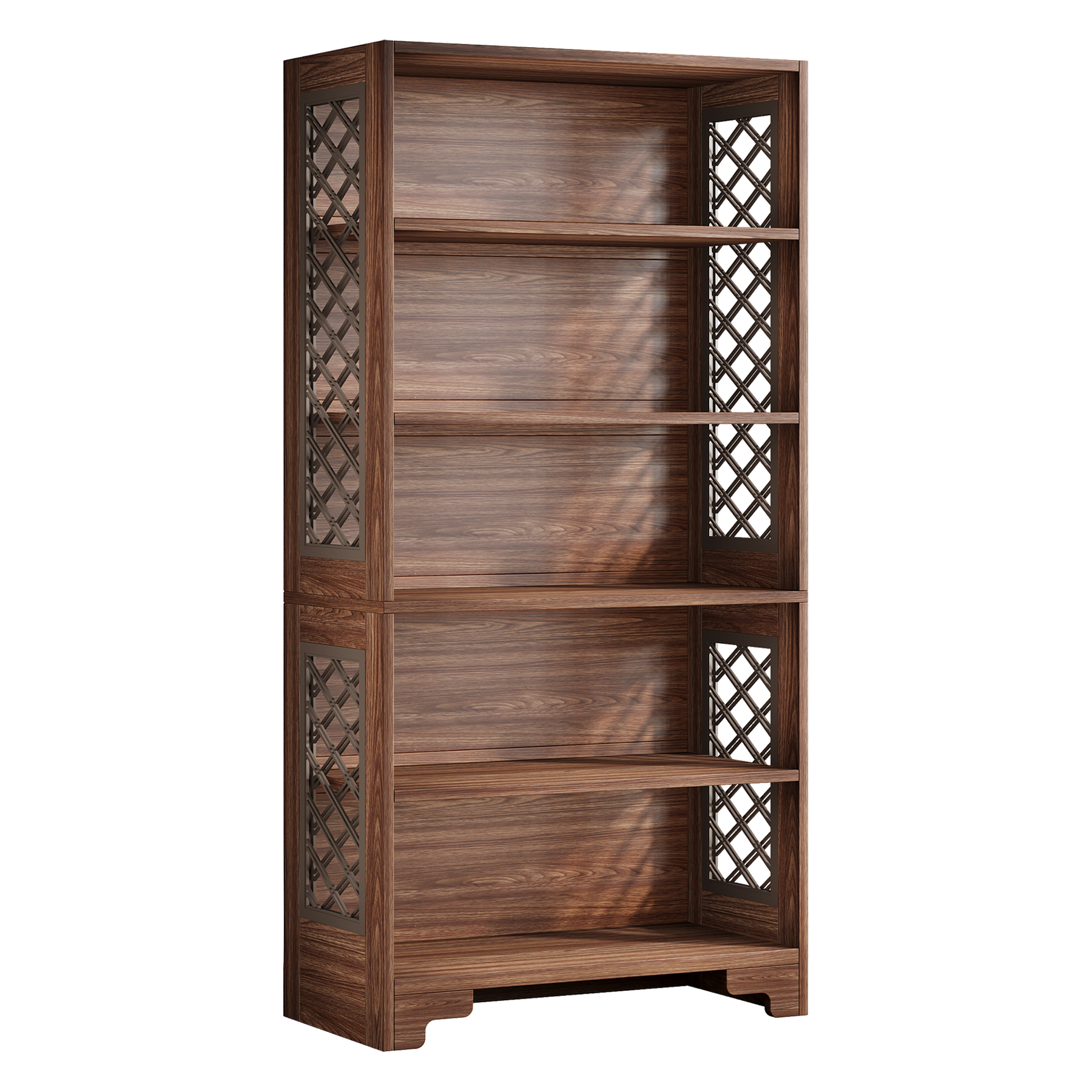 70.8" 6-Tier Vintage Bookcase