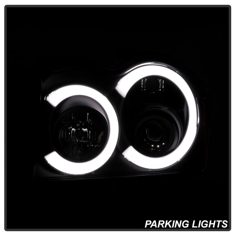 Spyder 05-07 Jeep Grand Cherokee - Light Bar Projector Headlights - Black - PRO-YD-JGC05V2-LB-BK 5086129