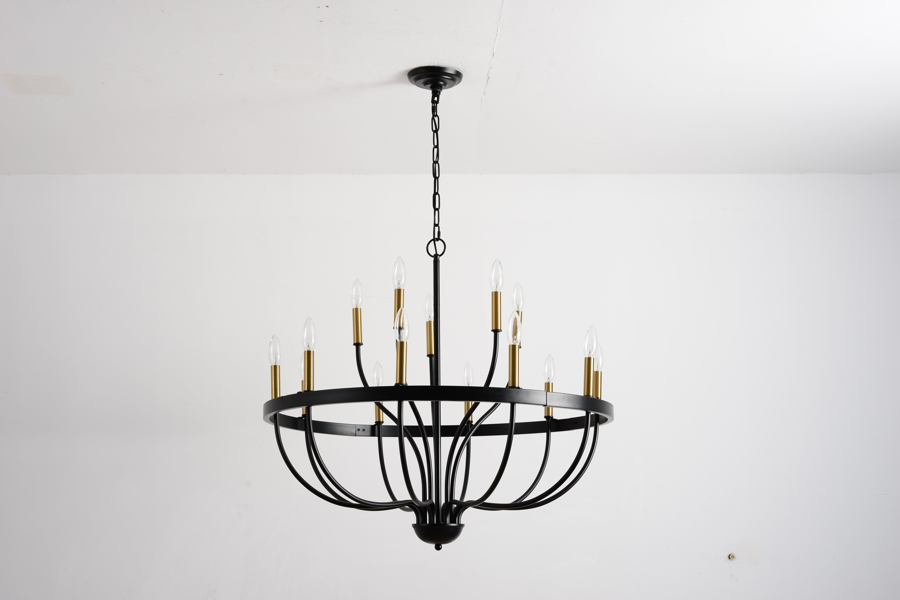 18-Light Chandelier Industrial Iron Candle Chandelier