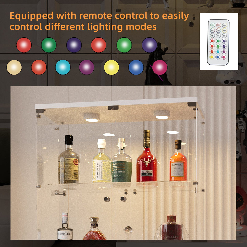 Tempered Glass Display Cabinet with Adjustable Features