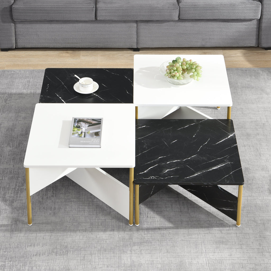 Modern Nesting Coffee Tables Set of 4 - Mid Century Modern Design