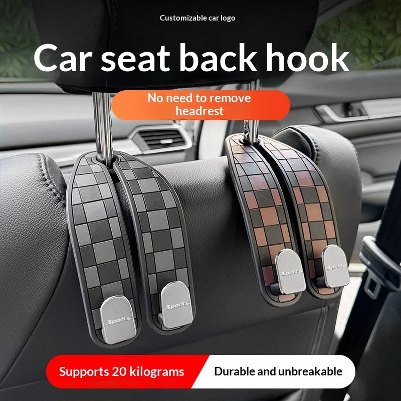 Rear Backrest Front-row Multi-functional Hidden Storage With Dual Hooks