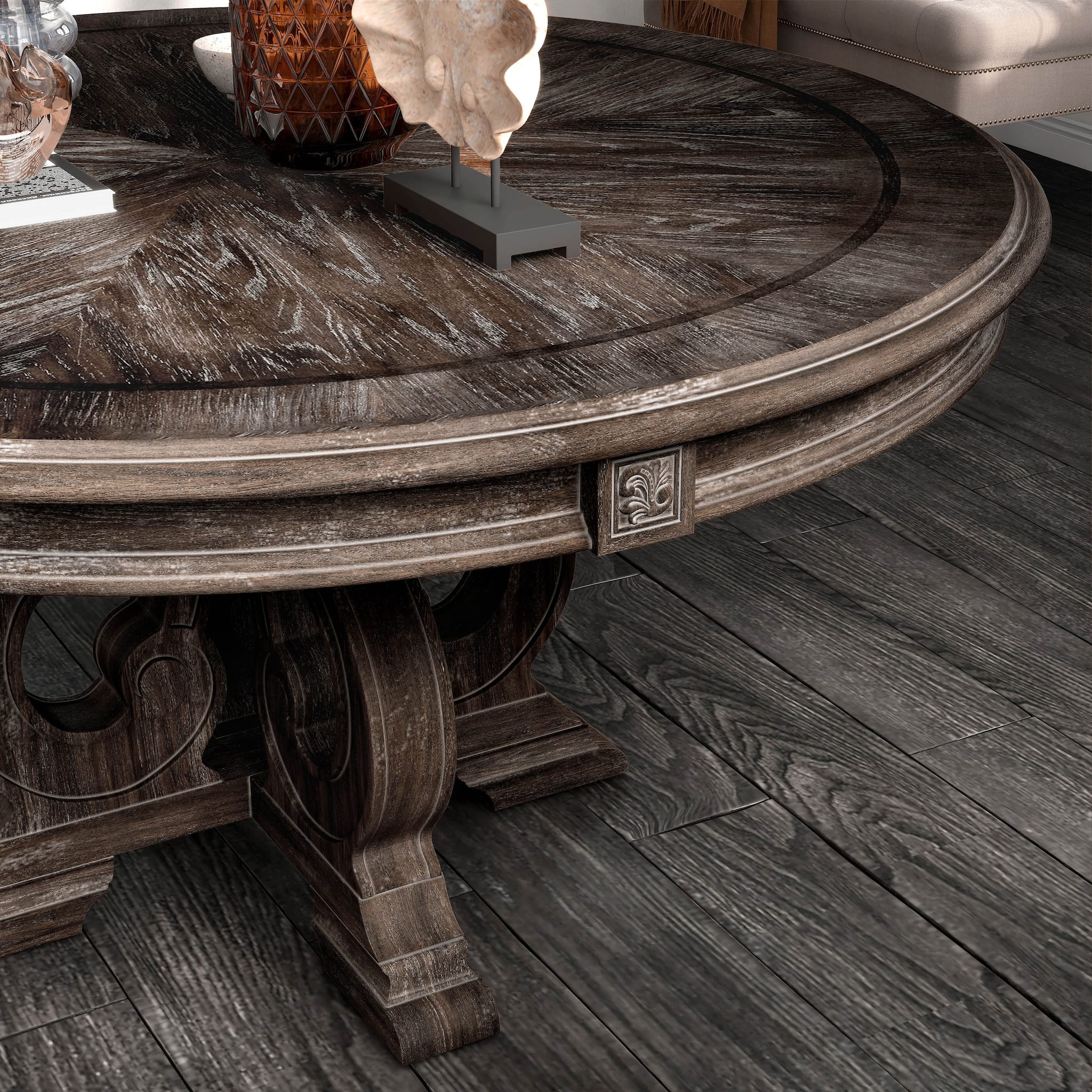Elegant Rustic 5pc Dining Set