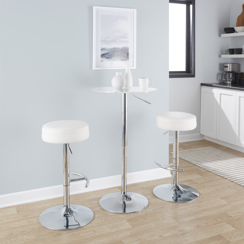 Clear Adjustable Contemporary Bar Table