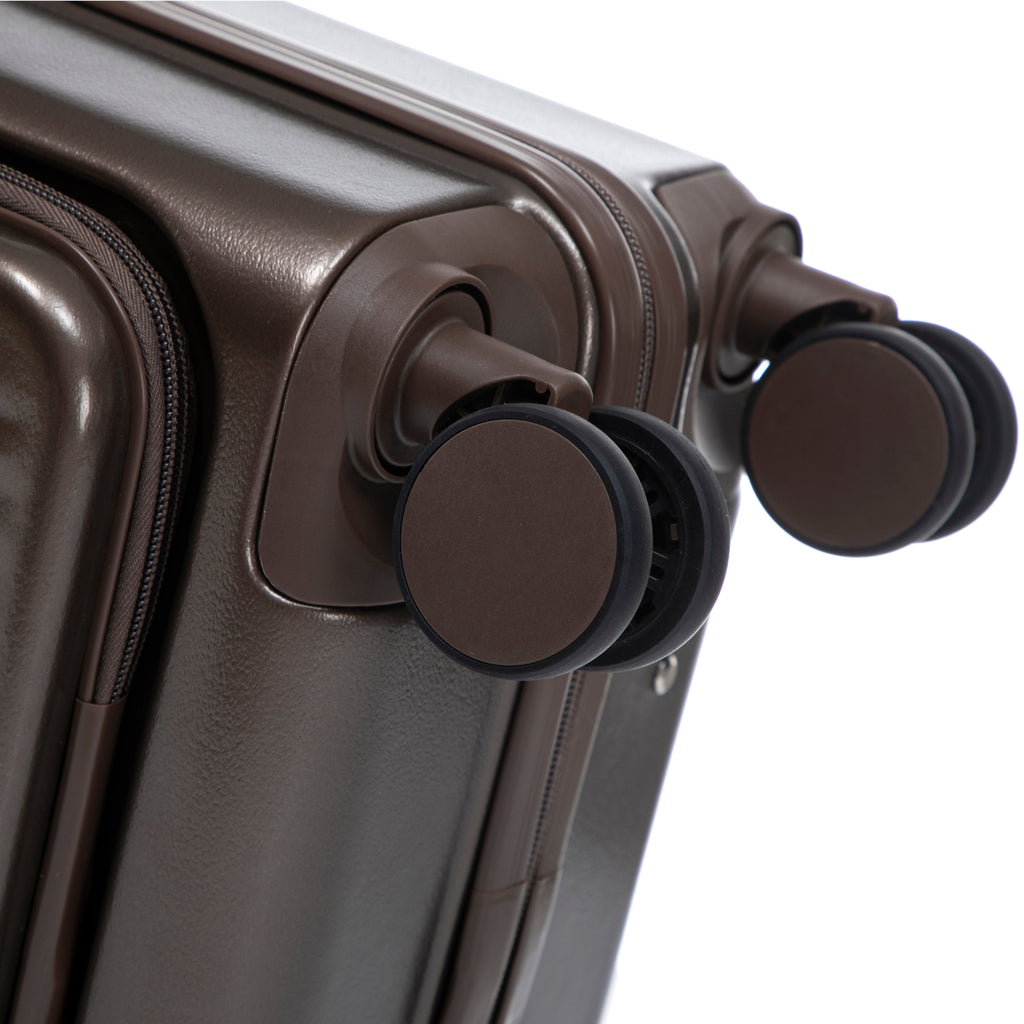 14"/20" 2 Pieces Set in ABS Spinner Wheel Luggage with Cosmetic Case