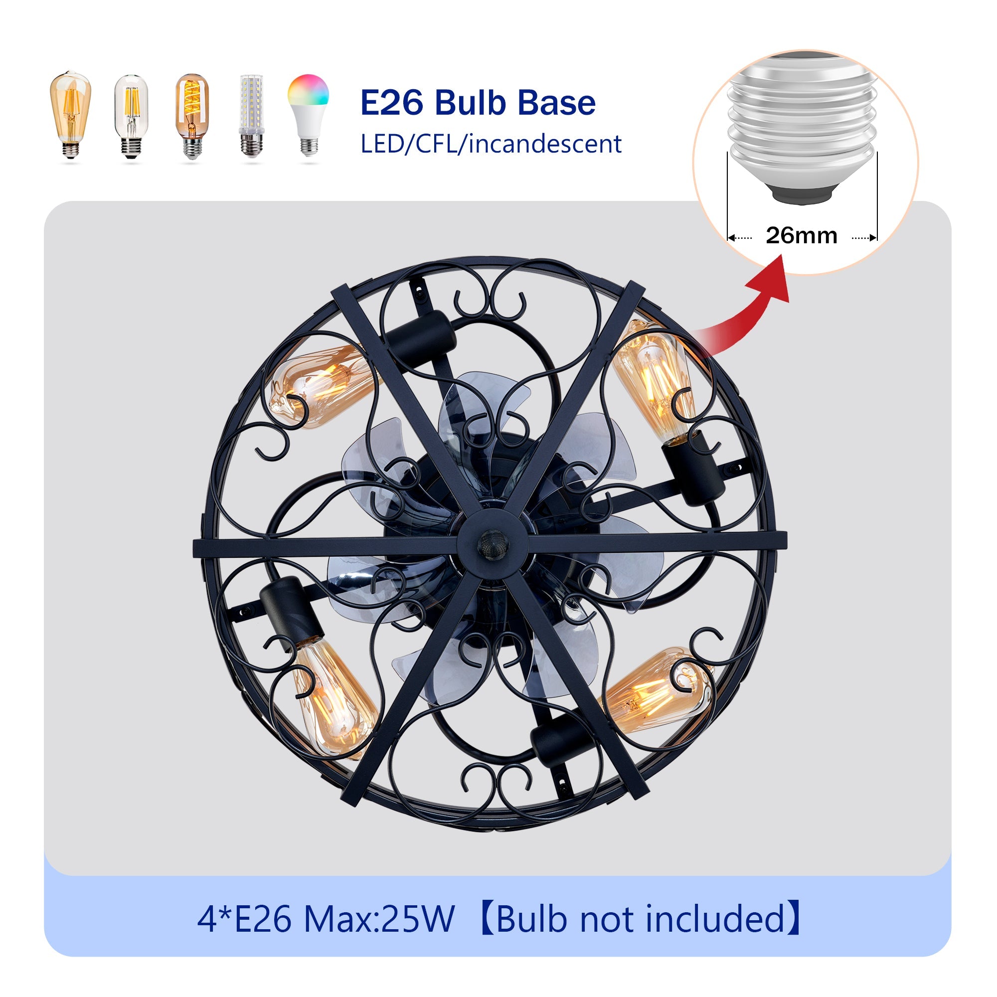 20" Mounting Type Ceiling Fan