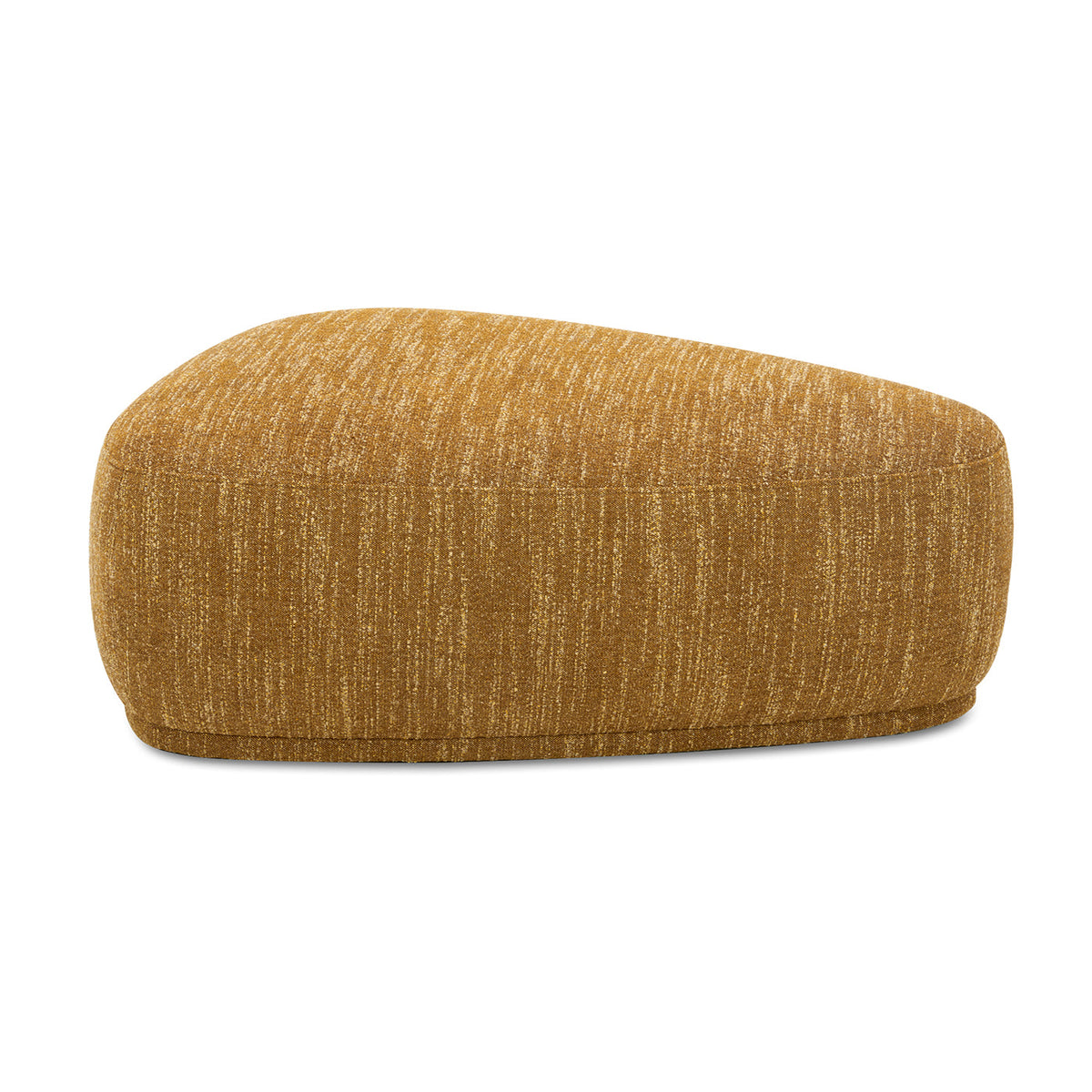 Pebble 44" Rounded Triangle Cocktail Ottoman, Mustard
