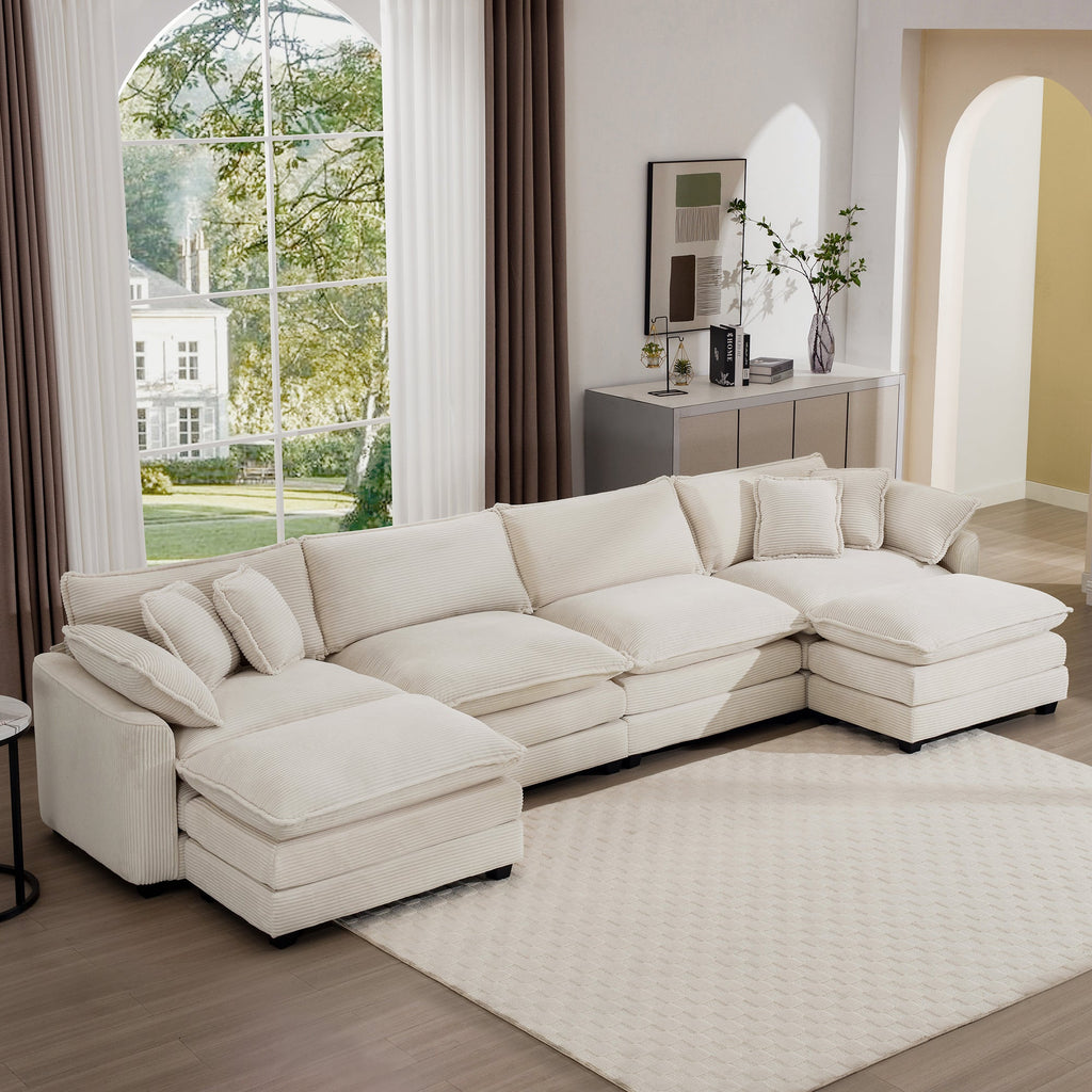Cloud - Like Comfy Soft Upholstered 4 Seater Modular Sofa