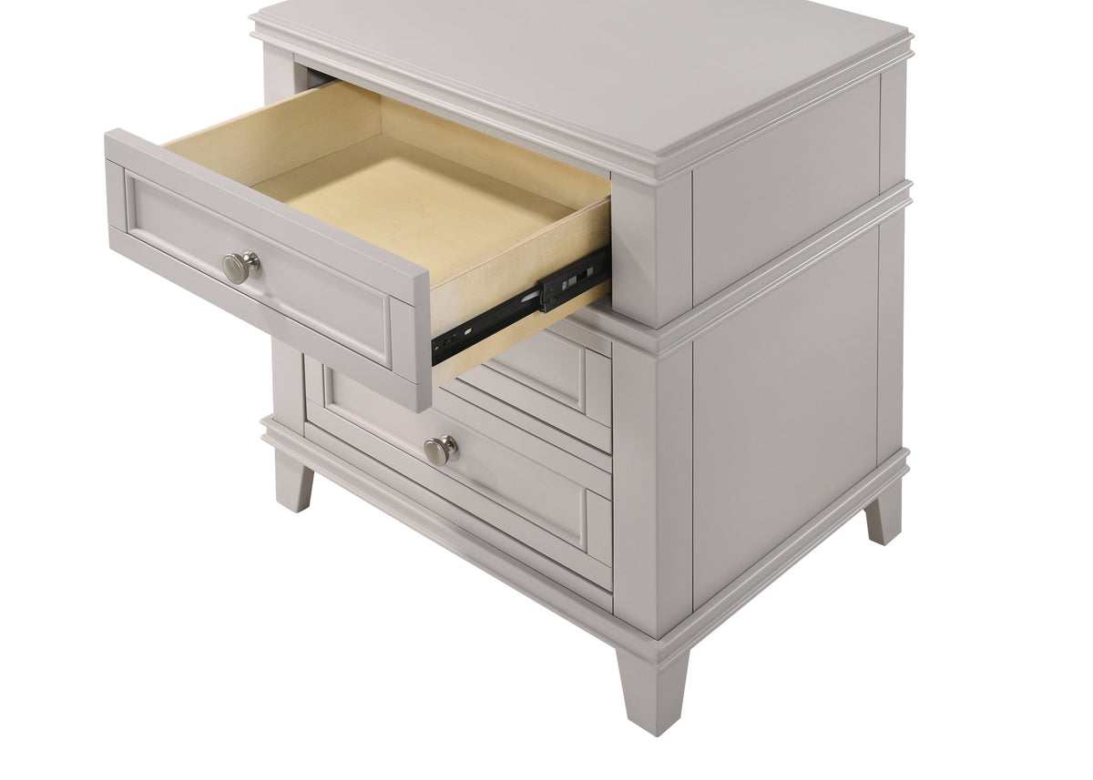 3 Drawer Nightstand With USB Charging Port