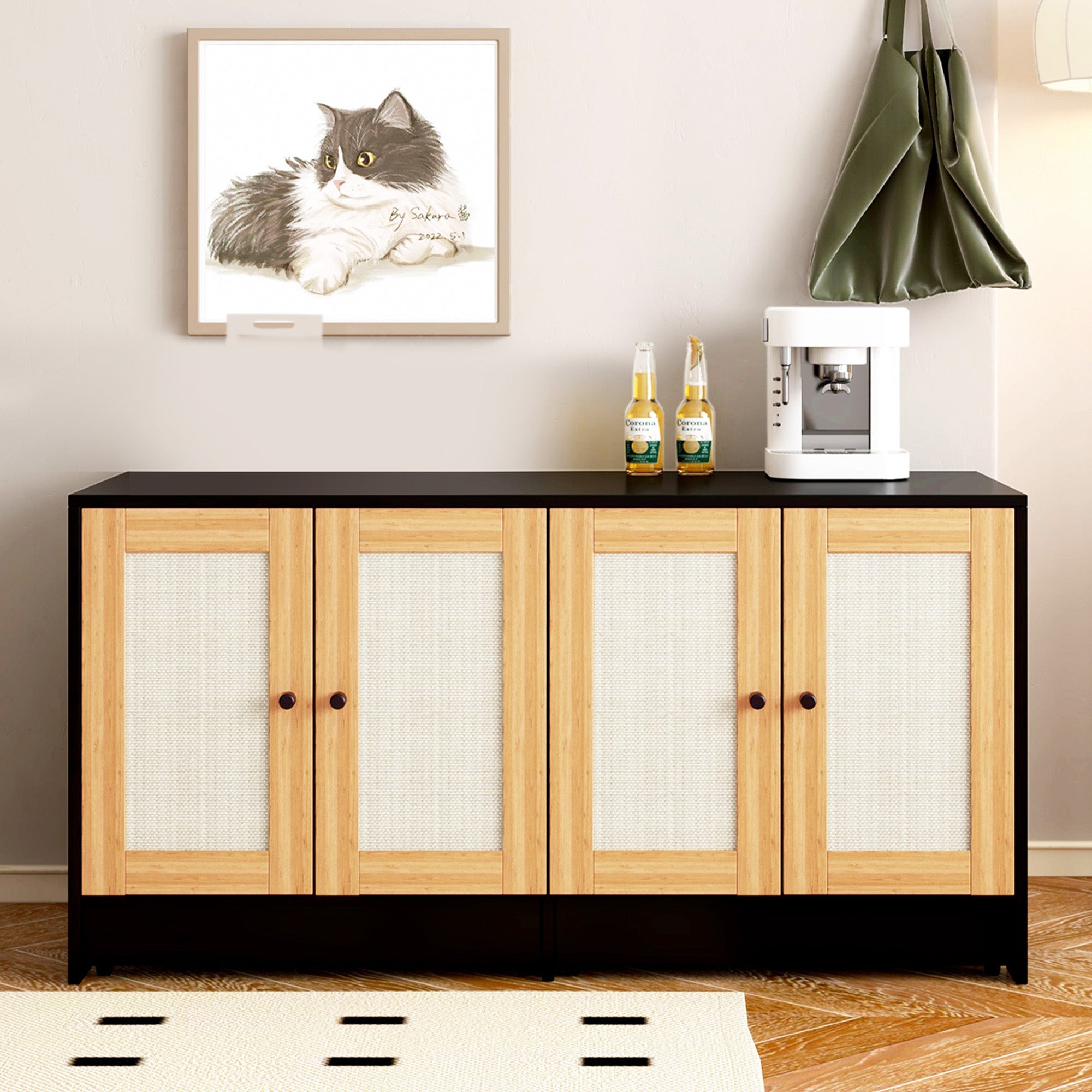 Double Litter Box Enclosure for Two Cats