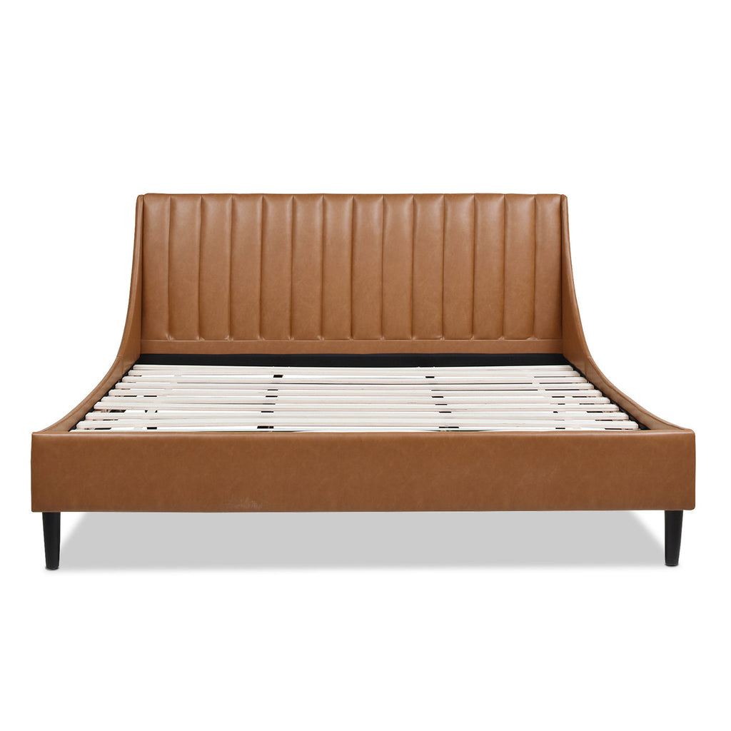 Aspen Vertical Tufted Headboard Platform Bed Set, King