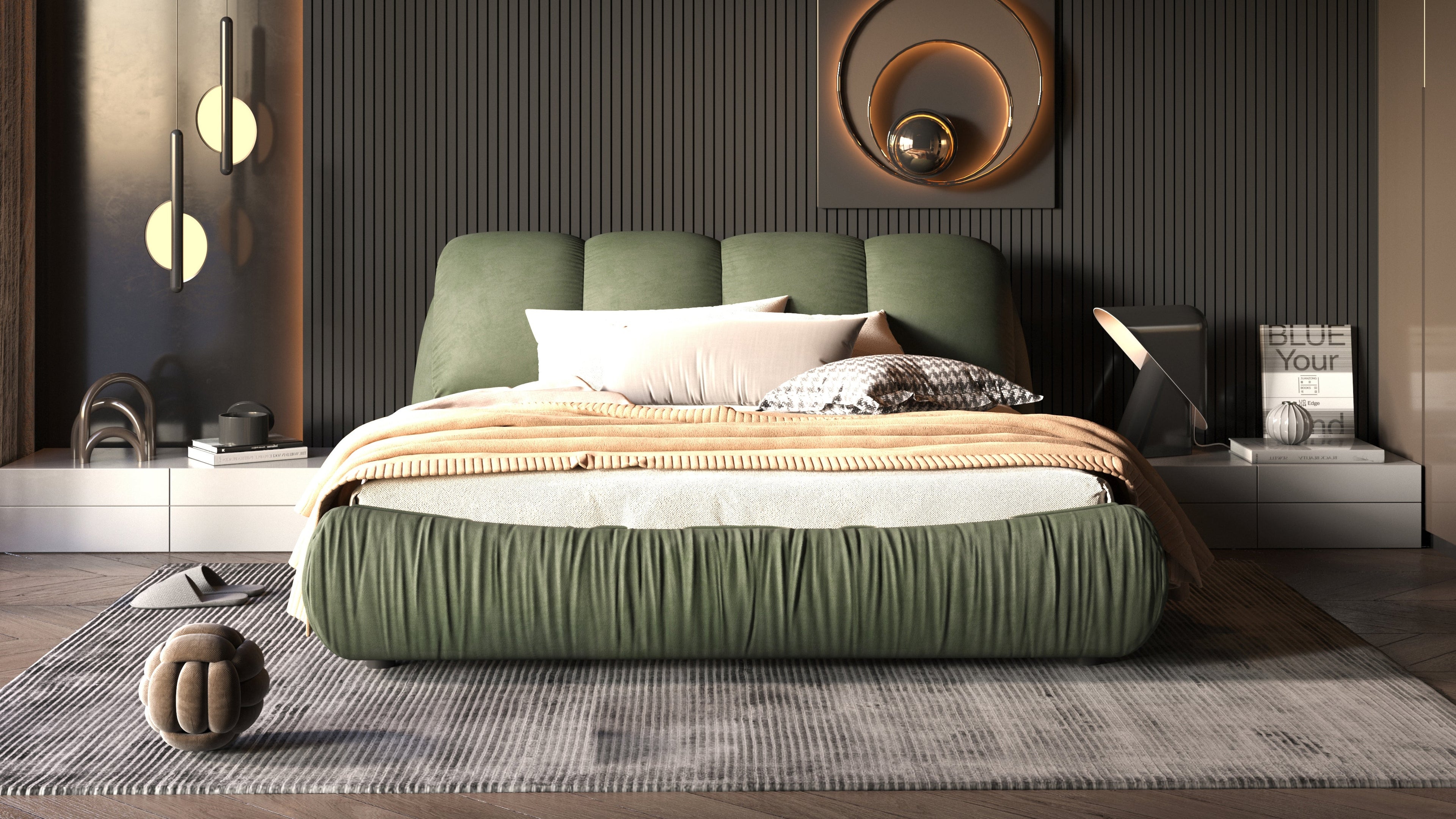 Queen Size Luxury Upholstered Platform Bed