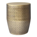 Johnsen 18 Inch Cross Hatch Pattern Accent Table