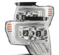 AlphaRex 09-14 Ford F-150 PRO-Series Projector Headlights Plank Style Chrm w/Activ Light/Seq Signal 880482 *Discontinued