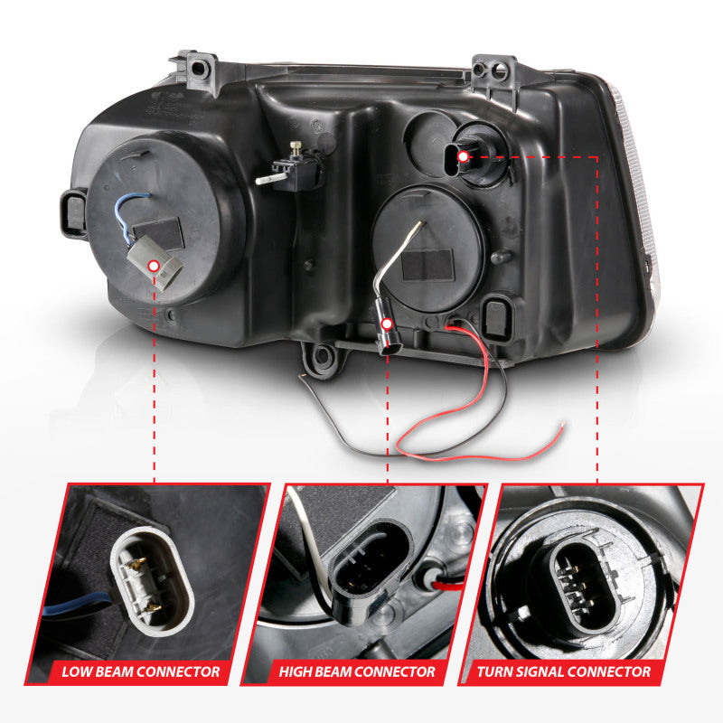 Anzo 2005-2010 Chrysler 300C Projector Headlights w/ Halo Chrome (CCFL) G2