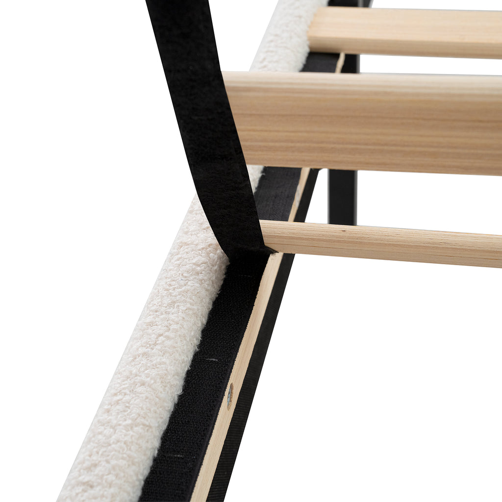 Twin Size Bed Frame with Upholstered Headboard