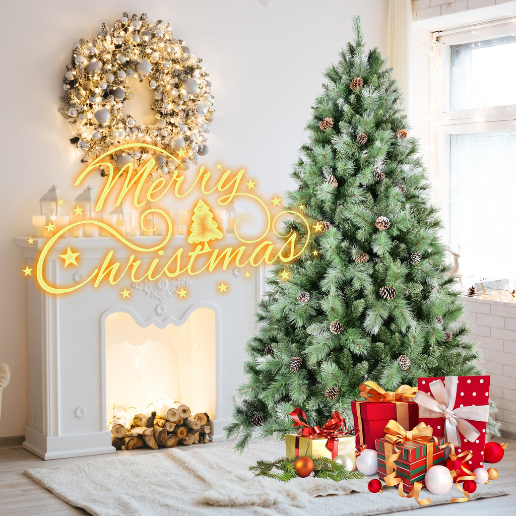 8FT Christmas Tree with 102 Pine Cones