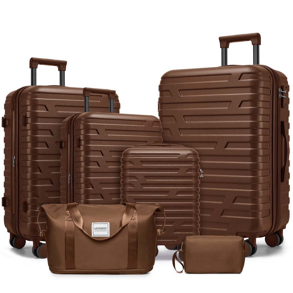 6 Piece Hardside Luggage Set with Duffel Bags