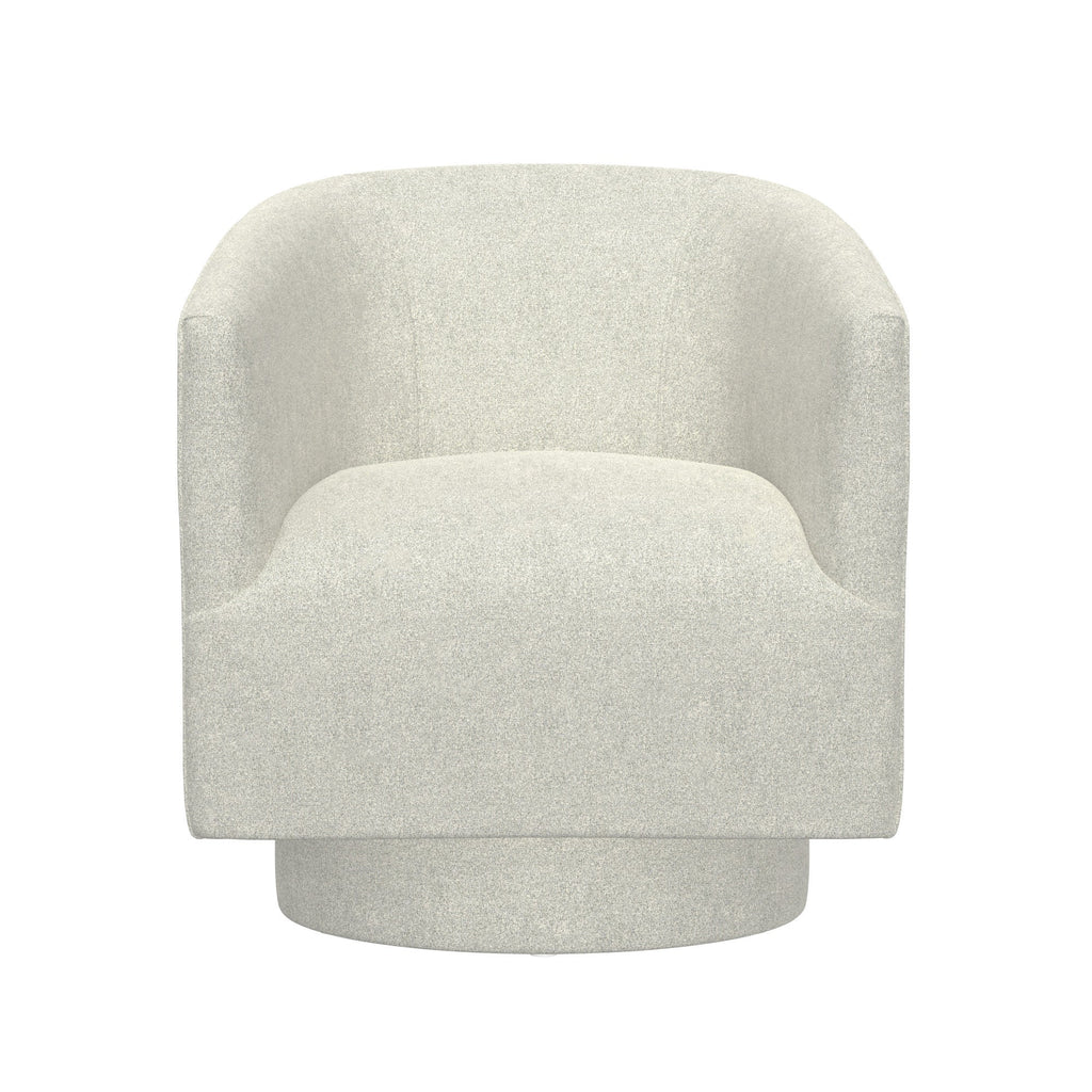 White Swivel Accent Chair