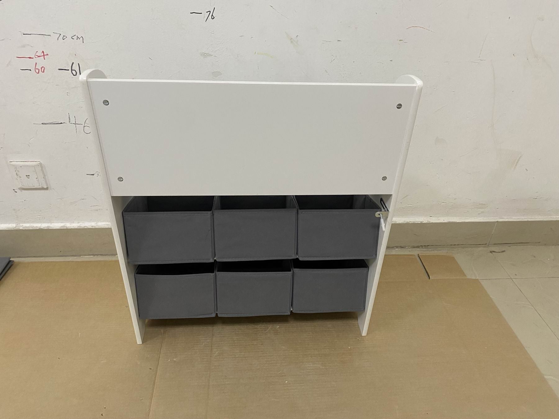 Kids Bookshelf with 6 Fabric Storage Bins