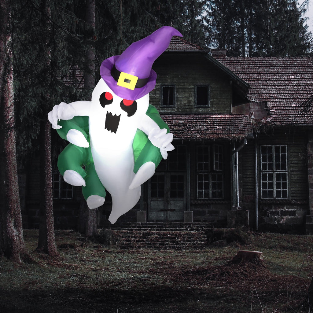 Outsunny 4ft Inflatable Halloween Decoration – Ghost in Hat