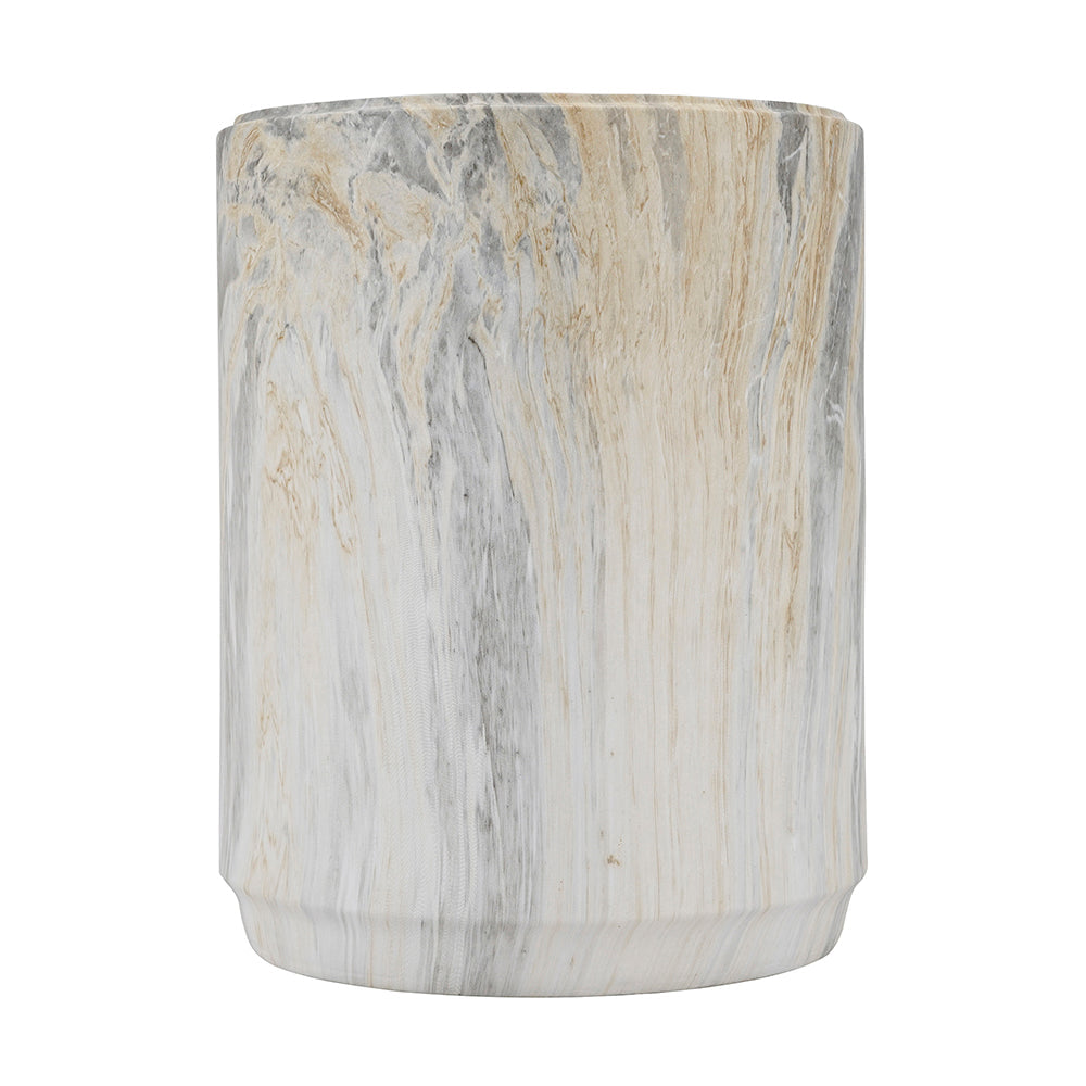 18.5-Inch Modern Marble-Look Stool