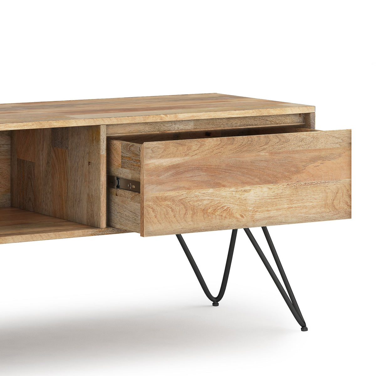 Hunter 68 Inch Wide Solid Mango Wood TV Stand