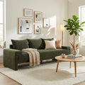 Algora 84.5 In. 3 Seater Modern Upholstered Velvet Sofa - Moss