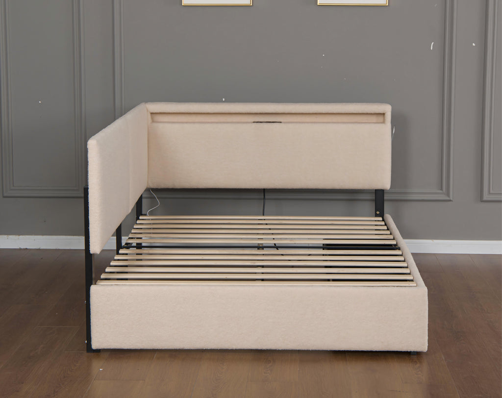 Full Size Upholstered Cloud Bed Frame with Headboard