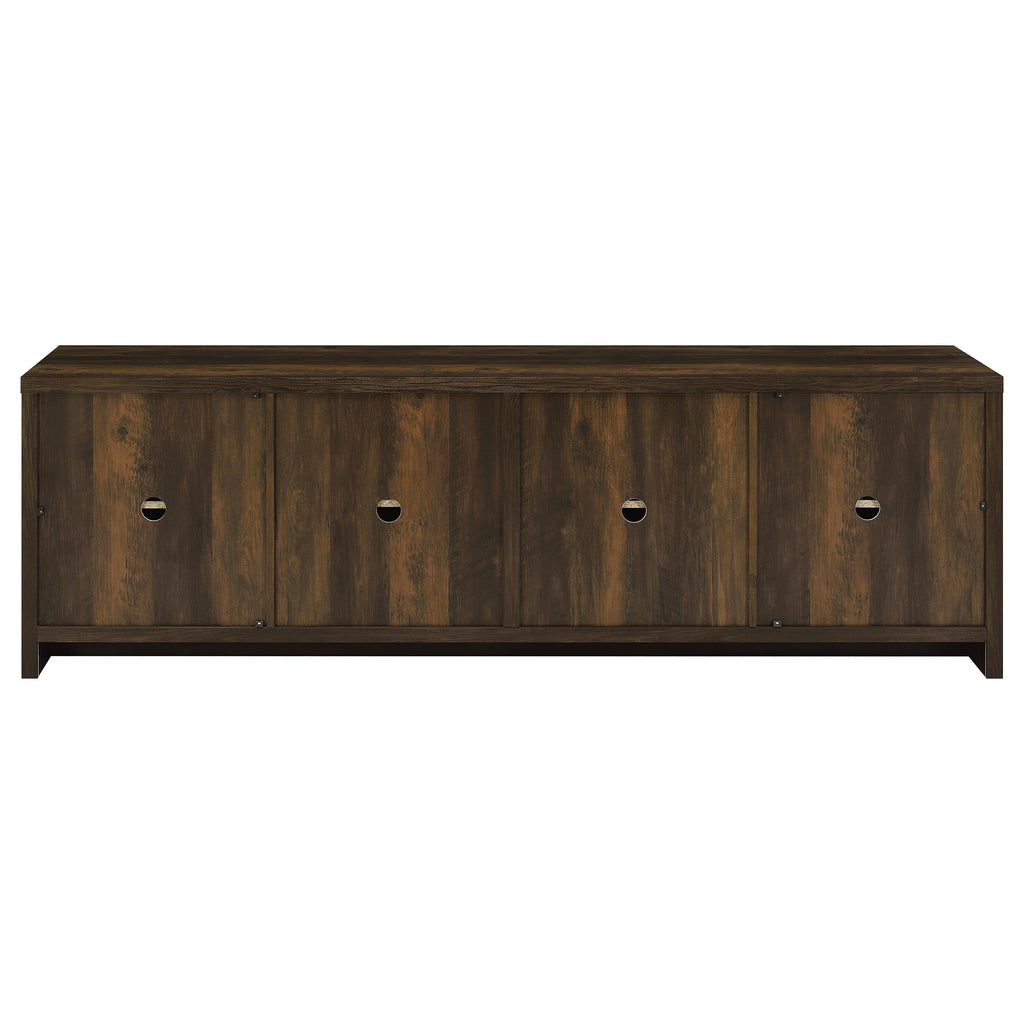 Lunetta Dark Pine 4-Door Engineered Wood TV Stand