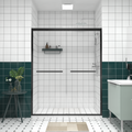 56-60"x74" Aluminum Frame Double Sliding Shower Door